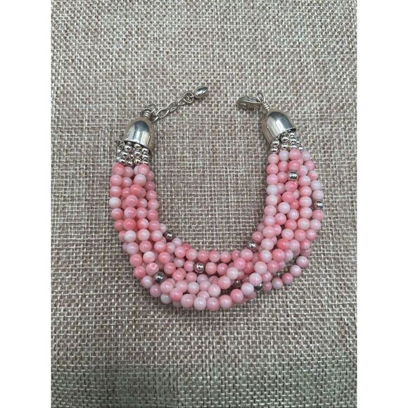 Jay King Pink Multi-Strand Beaded Bracelet with Original Box Mine Finds - Picture 2 of 6